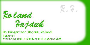 roland hajduk business card